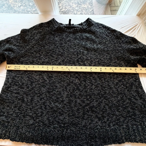 EILEEN FISHER Heathered Charcoal Luxe Cotton Cashmere Knit Sweater Relaxed XL - Picture 6 of 8